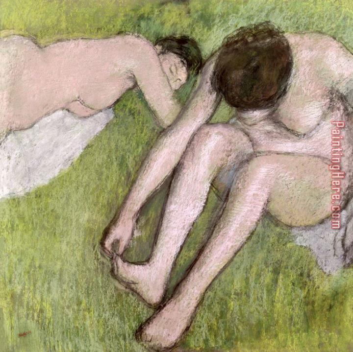 Edgar Degas Two Bathers on the Grass